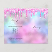 Glitzer Makeup Augenbrauen Packungsbeilage Rosa Flyer (Vorne)