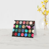 Glitzer Makeup Card Karte (Gelbe Blume)