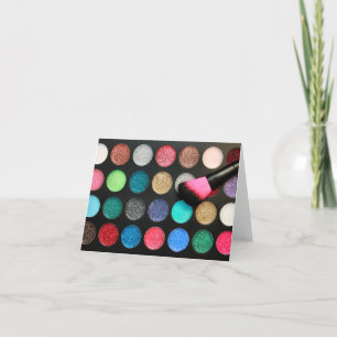 Glitzer Makeup Card Karte