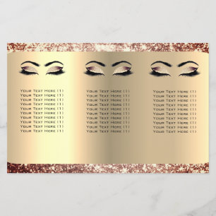 Glitzer Makeup Eyes Lash Rose DL 3 Packungsbeilage Flyer