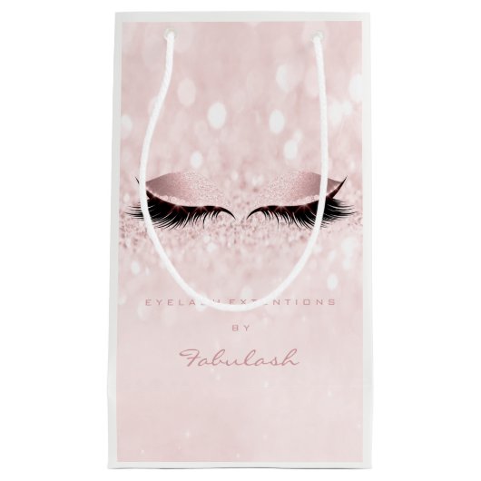 Glitzer Makeup Lashes Bridal Girly Pink Princess Kleine Geschenktüte (Vorderseite)