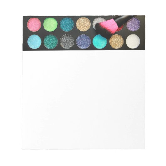 Glitzer Makeup Notepad Notizblock (Vorderseite)