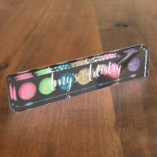 Glitzer Makeup Palette Namensplakette