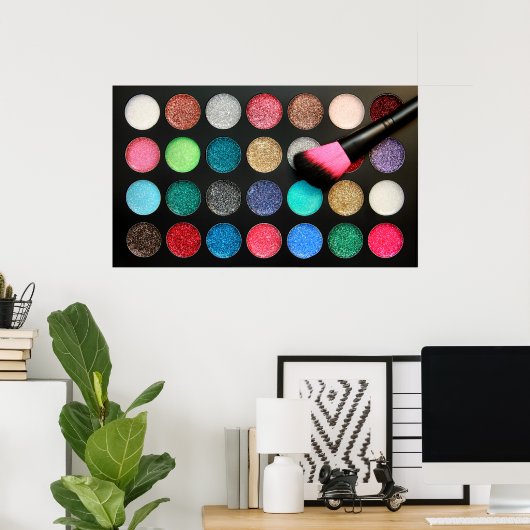 Glitzer Makeup Palette Poster (Heimbüro)
