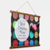 Glitzer Makeup Palette Wandteppich Mit Holzrahmen (Gewinkelt)