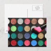 Glitzer Makeup Postcard Postkarte (Vorne/Hinten)