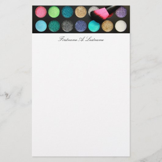 Glitzer Makeup Stationery Briefpapier (Vorderseite)