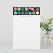 Glitzer Makeup Stationery Briefpapier (Stehend Vorderseite)