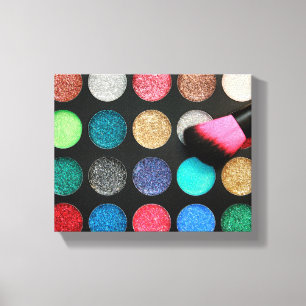 Glitzer Makeup Stretched Canvas Print Leinwanddruck