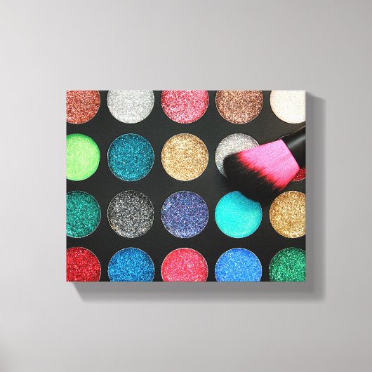 Glitzer Makeup Stretched Canvas Print Leinwanddruck (Vorderseite)