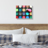 Glitzer Makeup Stretched Canvas Print Leinwanddruck (Insitu (Schlafzimmer))
