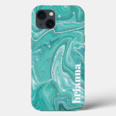 Glitzer Marble Case-Mate iPhone Case (Rückseite)
