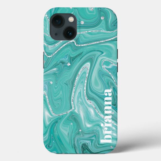 Glitzer Marble Case-Mate iPhone Case (Rückseite)