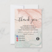 Glitzer Marble Splash Liquid Dankeskarte (Vorderseite)