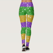 Glitzer Mardi Gras Frische Pasta machen Leggings (Rückseite)