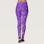 Glitzer Mardi Gras Frische Pasta machen Leggings (Rückseite)