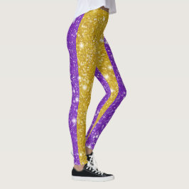 Glitzer Mardi Gras Frische Pasta machen Leggings