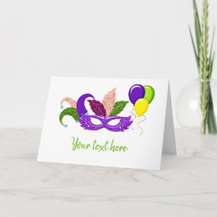 Glitzer Mardi gras Karneval Masquera Vergnügen Karte