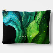 Glitzer-Marmor-Art-Monogramm 2024 für Mädchen Zubehörtasche (Vorderseite)