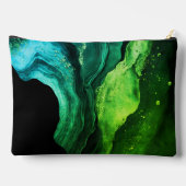 Glitzer-Marmor-Art-Monogramm 2024 für Mädchen Zubehörtasche (Rückseite)