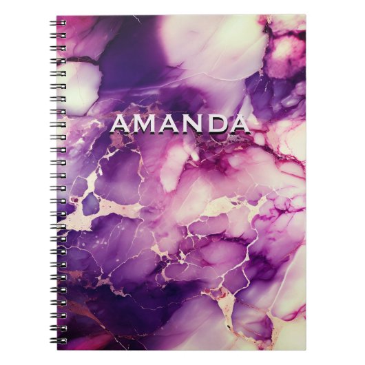 Glitzer-Marmor-Art-Monogramm aus schicken, gürteli Notizblock (Vorderseite)