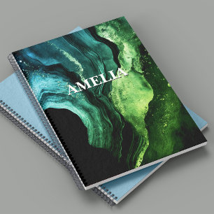 Glitzer-Marmor-Art-Monogramm aus schicken, gürteli Notizblock