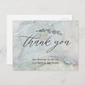 Glitzer Marmor elegant Dankeschön Karte (Vorne/Hinten)