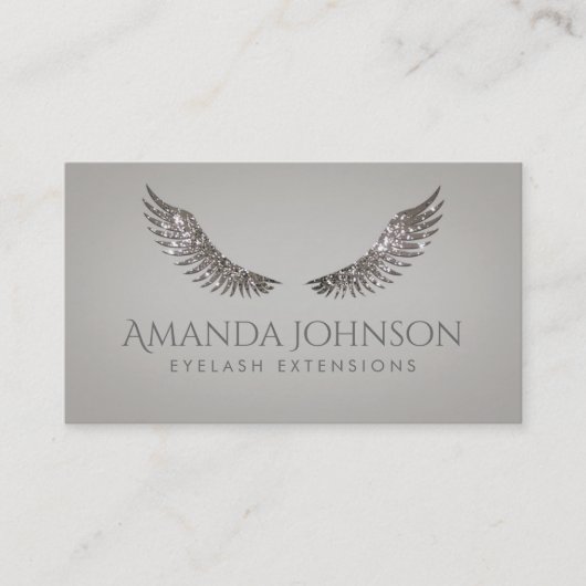 Glitzer Mascara Eyelash Erweiterungen Luxuriöse Ka Visitenkarte (Vorderseite)