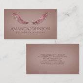 Glitzer Mascara Eyelash Erweiterungen Rose Grau Ka Visitenkarte (Vorne/Hinten)