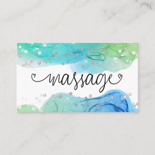 *~* Glitzer Massage Therapist Therapeut Herz Visitenkarte