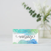 *~* Glitzer Massage Therapist Therapeut Herz Visitenkarte (Stehend Vorderseite)