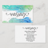 *~* Glitzer Massage Therapist Therapeut Herz Visitenkarte (Vorne/Hinten)