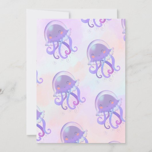 Glitzer Meerjungfrau Einladung (Rückseite)