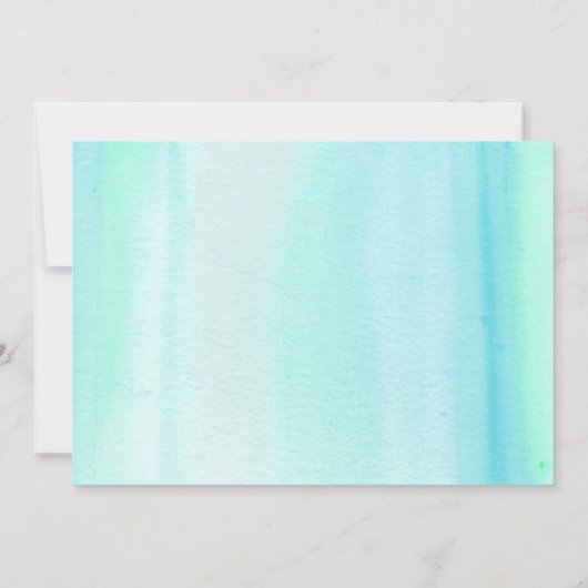 Glitzer-Meerjungfrau-Einladung, unter dem Einladung (Rückseite)