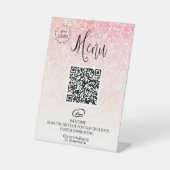 *~* Glitzer Menu Table Tent tabletop Pedestal Sign Sockelschild (Vorderseite)