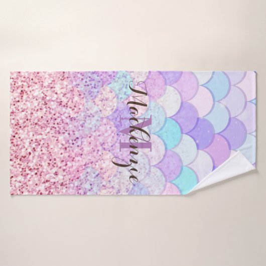 Glitzer Mermaid Badehandtuch (Badehandtuch)