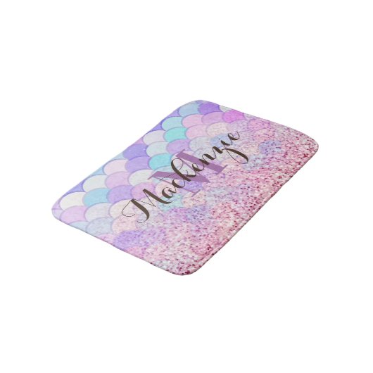 Glitzer Mermaid Badematte (Schrägansicht)