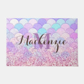 Glitzer Mermaid Fußmatte (Vorderseite)