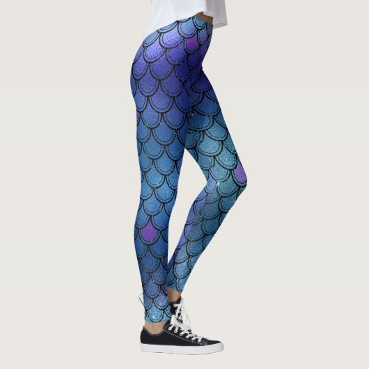 Glitzer Mermaid Leggings (Rechts)