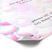 Glitzer Mermaid Pattern Salon Preisliste Poster (Ecke)
