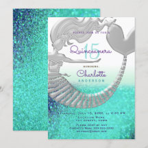 Glitzer Mermaid Quinceanera Birthday