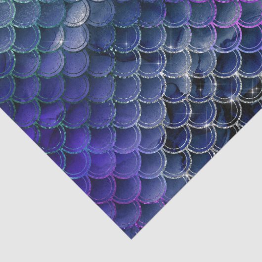 Glitzer Mermaid Scales Muster Seidenpapier (Ausschnitt)