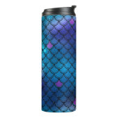 Glitzer Mermaid-Skalenmuster Thermosbecher (Nach links gedreht)