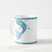 Glitzer Mermaids Schwanz Streifen Scales Kaffeetasse (Vorderseite Links)