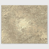 Glitzer Metallic Molten Gold Marmor Shiny Metallic Geschenkpapier (Flach)