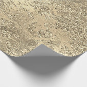 Glitzer Metallic Molten Gold Marmor Shiny Metallic Geschenkpapier (Ecke)