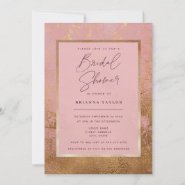 Glitzer Metallic Rose Gold Brautparty Einladung