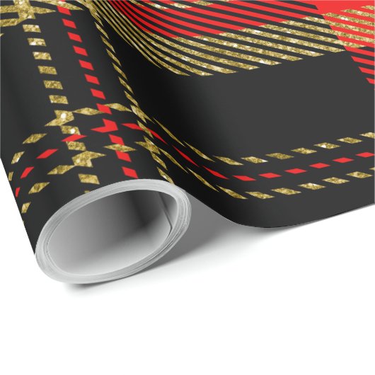 Glitzer Mickey Plaid-07 Geschenkpapier (Rolleneckpunkt)