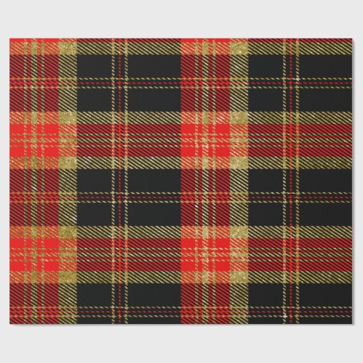 Glitzer Mickey Plaid-07 Geschenkpapier (Flach)