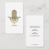 Glitzer-Mikrofon-Geschäfts-Karte Visitenkarte (Vorne/Hinten)